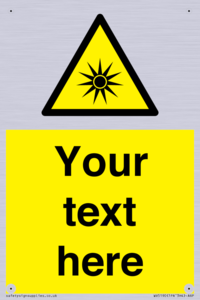 Custom Optical Radiation Sign